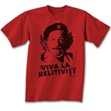 Albert Einstein VIVA LA RELATIVITY Funny Adult Red T-shirt Tee Shirt, 2XL