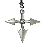 Large Warrior Spear Viking Pendant Barbarian Cross Necklace Jewelry