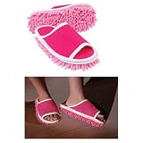 Slipper Genie Microfiber Cleaning Slippers in Pink by Evriholder