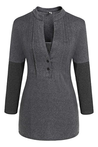 Zeagoo Women's Split V-Neck Maternity Clothes Breastfeeding and Nursing Blouse Tops