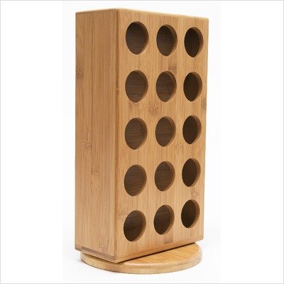 Lipper International Bamboo 30-Pod Coffee Revolving Organizer