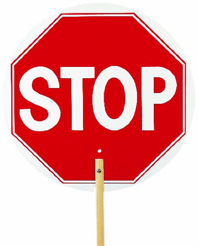 Mutual 14983-10 Traffic Control STOP/SLOW Paddle with 10