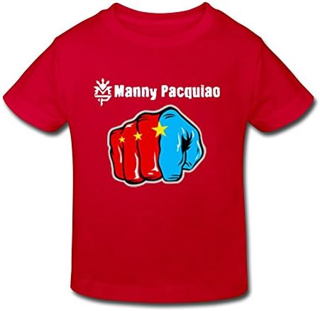 SHUA BABY Kid's Toddler Manny Pacquiao Pac Man Boxing Champion T-Shirt Age 2-6 Red 3 Toddler