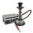 10 Pacific Black Flame Pumpkin Hookah with Case