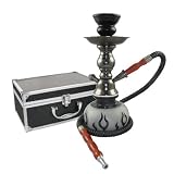 10 Pacific Black Flame Pumpkin Hookah with Case