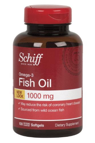 Schiff Omega 3 Fish Oil 1000mg Supplement, 100 Count