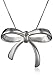 Sterling Silver Bow Pendant Necklace, 18