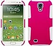 AceAbove Galaxy S4 HYRID PRO Dual Layer Protection Case for AT&T, Sprint, T-Mobile and Verizon Samsung Galaxy S IV (Galaxy S4, Pink+White)