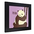 Panda and Bamboo Framed Print Nursery Wall Art