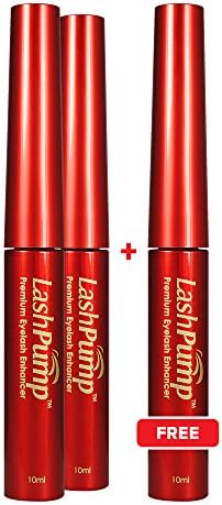 LashPump (2 Pack + 1 Free) - Eyelash Enhancer - Get Long Beautiful Lashes FAST! - Strengthen Lashes with Clinically Proven Ingredients - Utilizes Proven Ingredients Including Sympeptide 226 and Panthenol