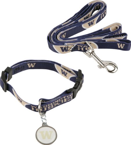 Washington Huskies Dog Collar & Leash Set