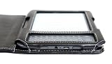picture of Navitech Genuine Black Napa Leather Flip Open Book Style Carry Case / Cover for the Amazon Kindle Keyboard / 3G finished to perfection with a subtle White Stitch