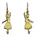 Ballerina Earrings in Gold on French Wires, 1.25" Ballerina Earrings in Gold on French Wires, 1.25"