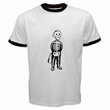 Men's Customized COSTUMES HALLOWEEN KID 100% Cotton White Ringer T-shirt
