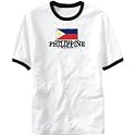 T-Shirt Ringer White " Property Of Philippine Nation / Flag Transfer " Philippines Country