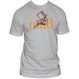 Alice In Wonderland Mad Fitted Jersey T-Shirt In Silver