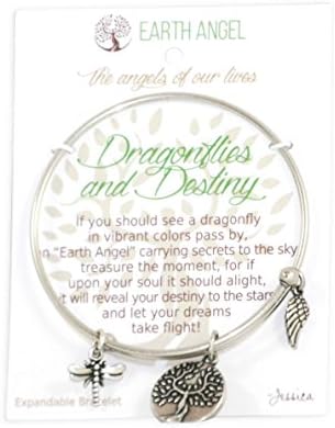 Earth Angels Dragonflies Bangle Charm Bracelet Silverton