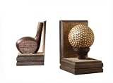 Bookends - Golf Club and Golf Ball with Antique Bronze Finish (Pair) From CBK Home