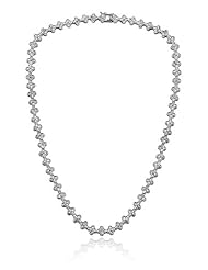 CleverEve Designer Series Sterling Silver CZ Neclace