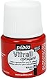 Pebeo Vitrail Stained Glass Effect Glass Paint 45-Milliliter Bottle, Red