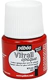 Pebeo Vitrail Stained Glass Effect Glass Paint 45-Milliliter Bottle, Red