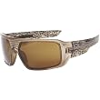 Fox Racing The Study Men's Sportswear Sunglasses w/ Free B&F Heart Sticker Bundle - Brown Smoke Head Print/Tungsten Iridium