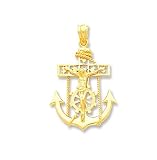 14k Mariners Cross Pendant