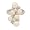Sparkly Simulated Pearl and Cubic Zirconia Cluster Cocktail Ring Size 5