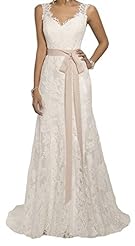 Chiffon Open-Back Vintage Lace Evening Dress/Bridesmaid Dress/Prom Dress/Party Dress  With a Sash 