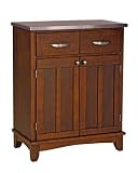 Home Styles Furniture Cherry Wood Buffet with Stainless Steel Top