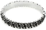 Adrian Buckley Faceted Bangle With Black Crystals