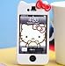 Newest iPhone 4G/4S Hello Kitty Face Hard Case/Cover/Protector(White Case with Red Bow)-by Kaleidoscope