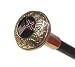 Brass Walking Stick with Confederate & Union Flags by Bridges Image