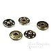 12 Sets of Sew-on Snaps, 30mm, Antique Brass