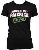 Made In America With Irish Parts Juniors T-shirt, Irish-American Country Pride Junior's Tee Shirt
