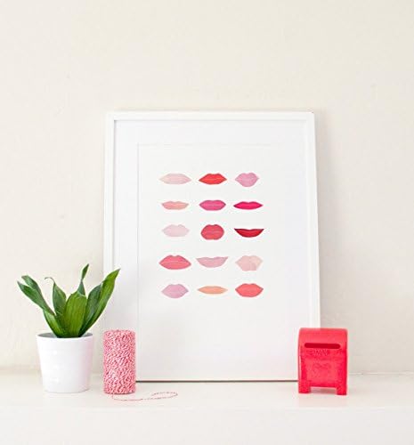 Lips Patterned Art Print