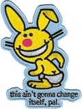 Happy Bunny Cartoon Artist Patch - Change Diaper Itself