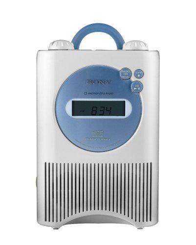 Sony ICF-CD73W AM/FM/Weather Shower CD Clock Radio - White