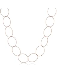 Sterling Silver Diamond Cut Oval Link Chain Necklace, 20"