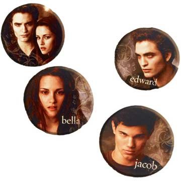 The Twilight Saga: New Moon Mini Buttons Asst. (4) Party Supplies