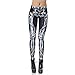 Womens Funky Digital Print Design Graphic Stretch Footless Fashion Leggings (Dark Bionic Legs), One Size