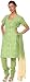 Tea-Green Salwar Suit Fabric with All-Over Embroidery and Crystals - Pure Cotton