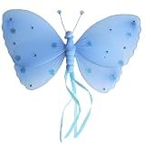 13 Blue Ribbons Butterfly nylon hanging ceiling wall baby nursery room wedding decor decoration