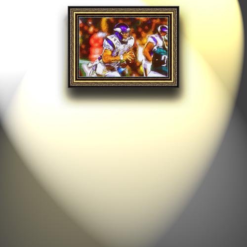 Completely Handpainted American Football Sport Painting, Custom Order FL2756, Oil on Canvas, with Option to Paint Jerry, Brett & Co. from Any Other Favorite Photograph or Picture, Unframed, Size 22'' x 33