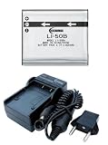 ClearMax Li-50B Rechargeable Li-Ion Battery + Wall Charger + Car Adapter + European Plug Adapter for Olympus Stylus Tough 8000, 6000, 1030 SW, 9000, 1010, 1020 Digital Camera
