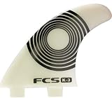 Sporting Goods : FCS K-3 Glass Flex Surfboard Tri-fin Set White/Black