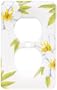 Liberty Hardware 64511 Ceramic Single Duplex Wall Plate, Magnolia