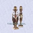 Egyptian tut servant statue candelabra set sculpture (The Digital Angel Decor)