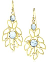 Julieli "Metaform" Mediterranean 18k Gold Aquamarine and Diamond Earrings