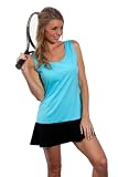 Love Hurts: Love Tennis Dress: Performance Black fabric with Versace Blue ruffle